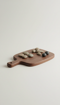 Walnut wood serving board rich grain