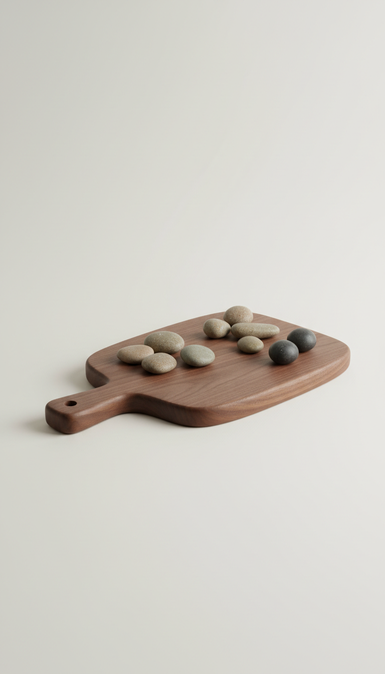 Walnut wood serving board rich grain