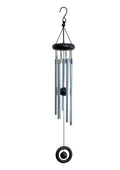 Metal Wind Chime With Silver Tube & Wooden Top For Home Balcony Decor