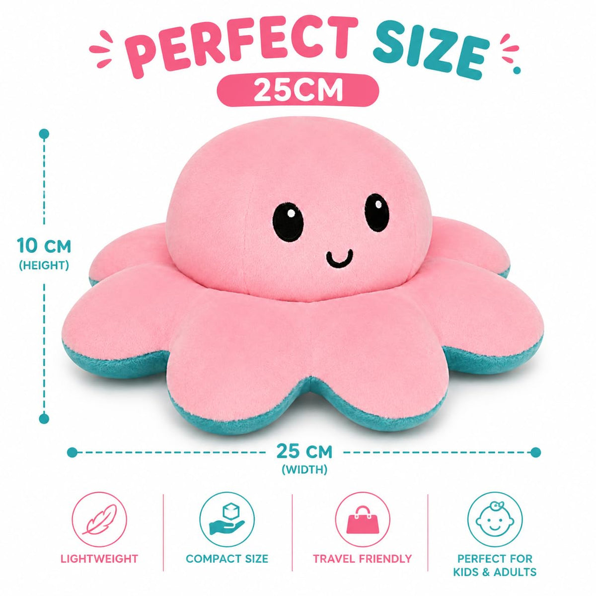 Reversible Octopus Soft Toys