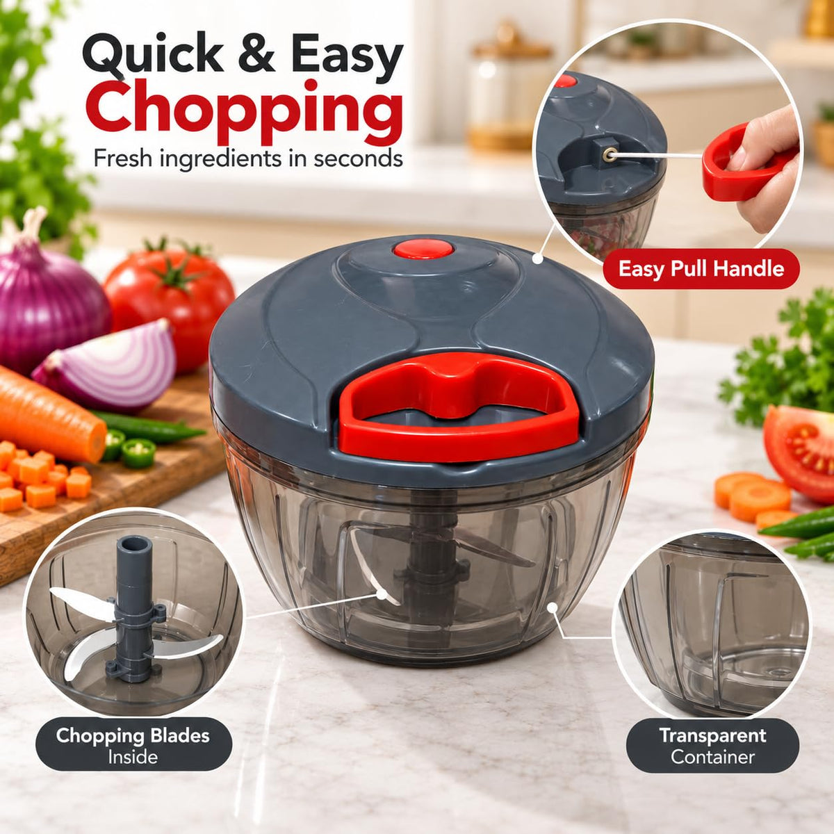 Manual vegetable chopper