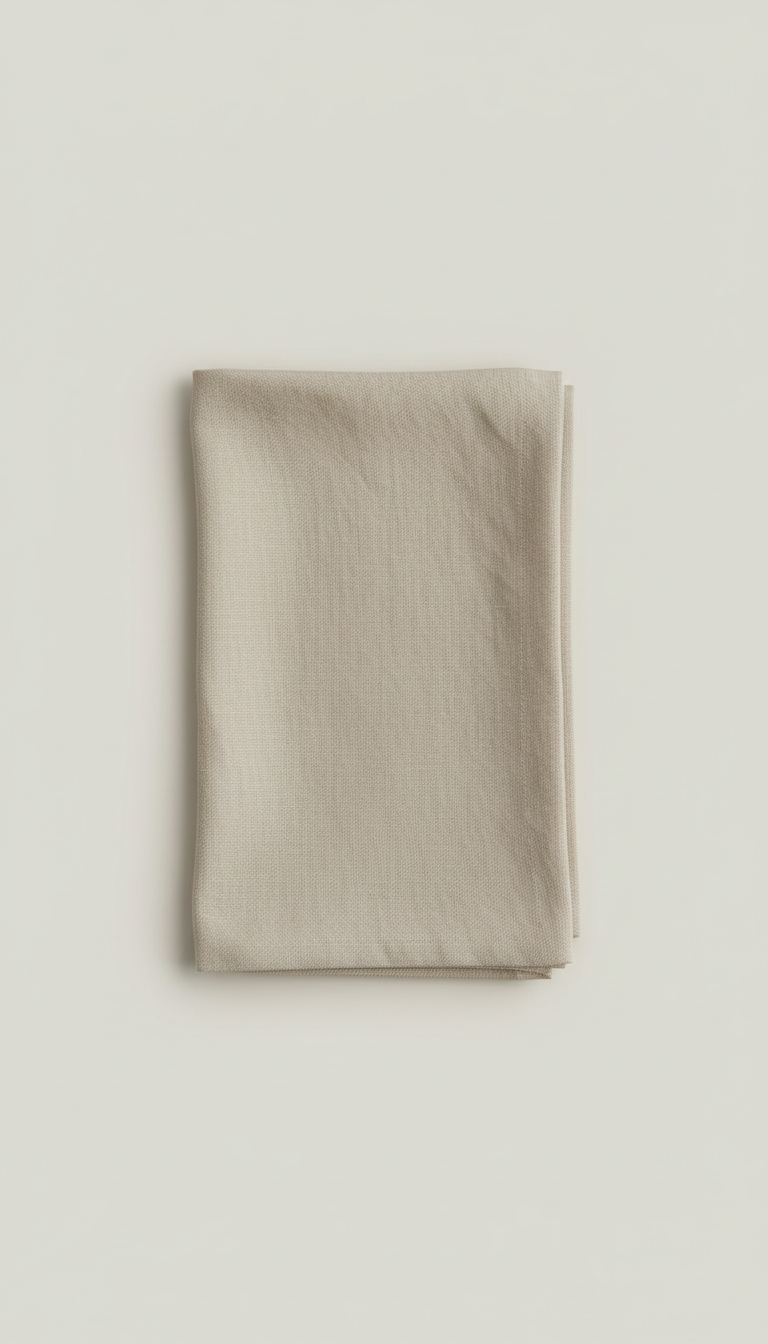 Pale mocha linen napkin soft touch
